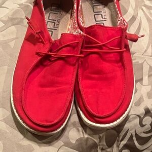 COPY - Red hey dude Wendy canvas